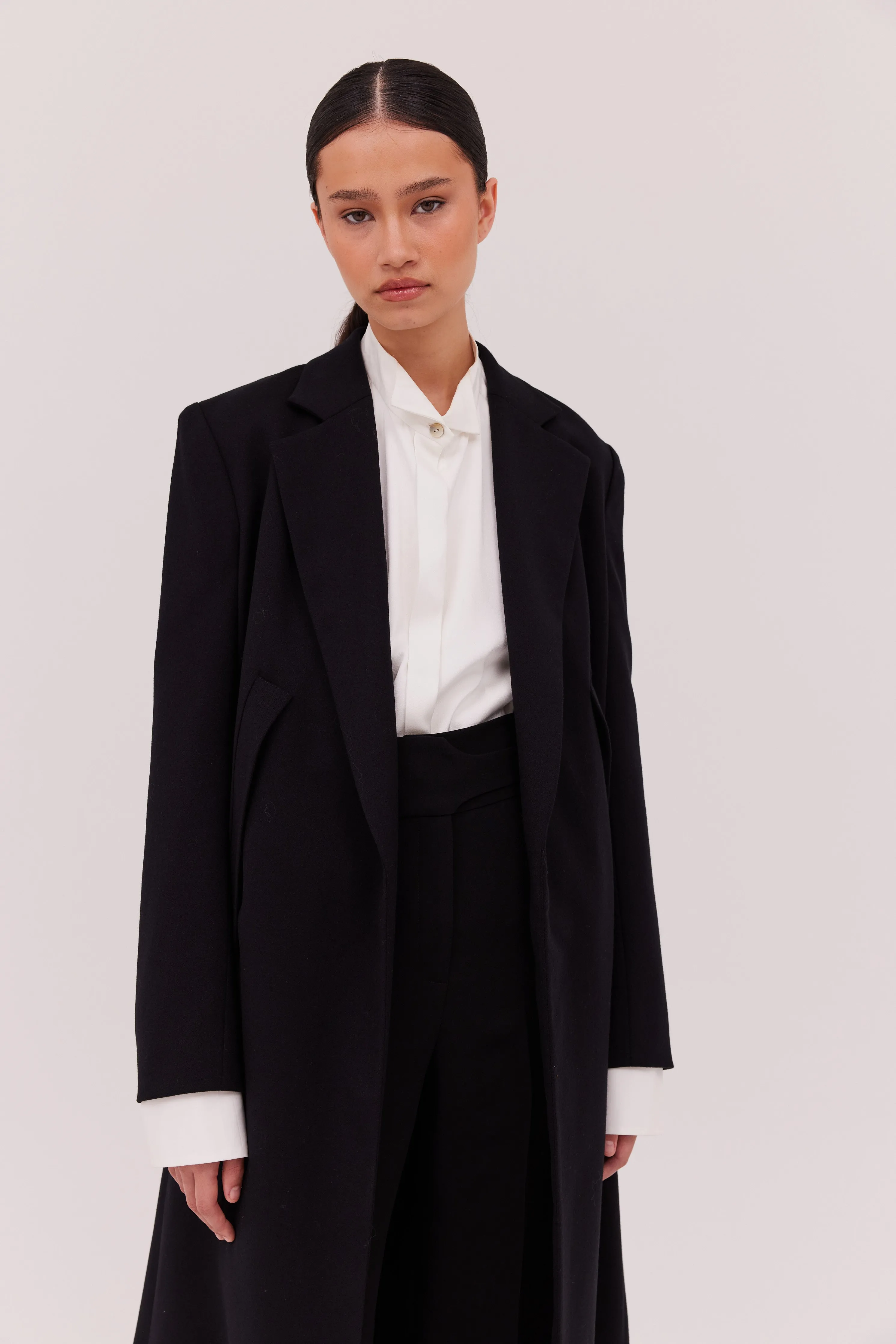 BLACK COATING TRANQUIL COAT sold by Bianca Spender product image thumbnail 2