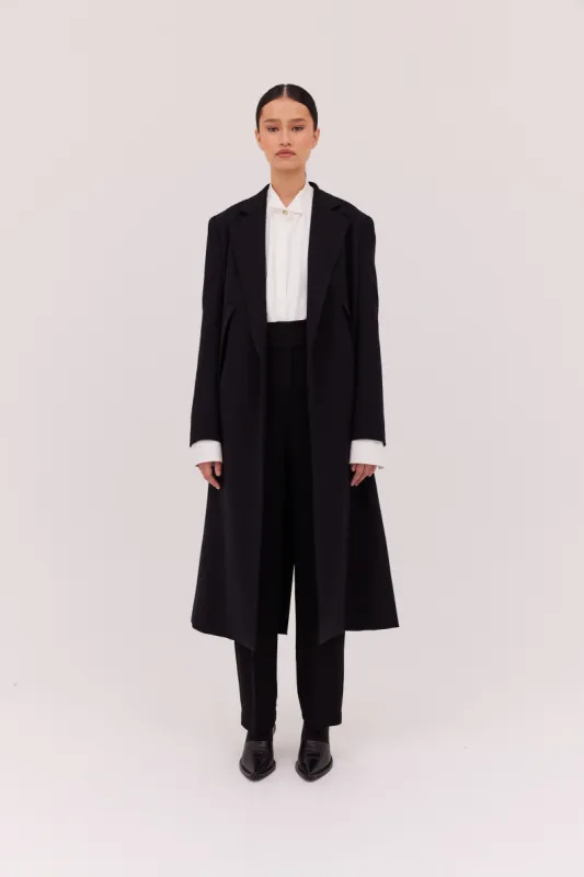BLACK COATING TRANQUIL COAT sold by Bianca Spender