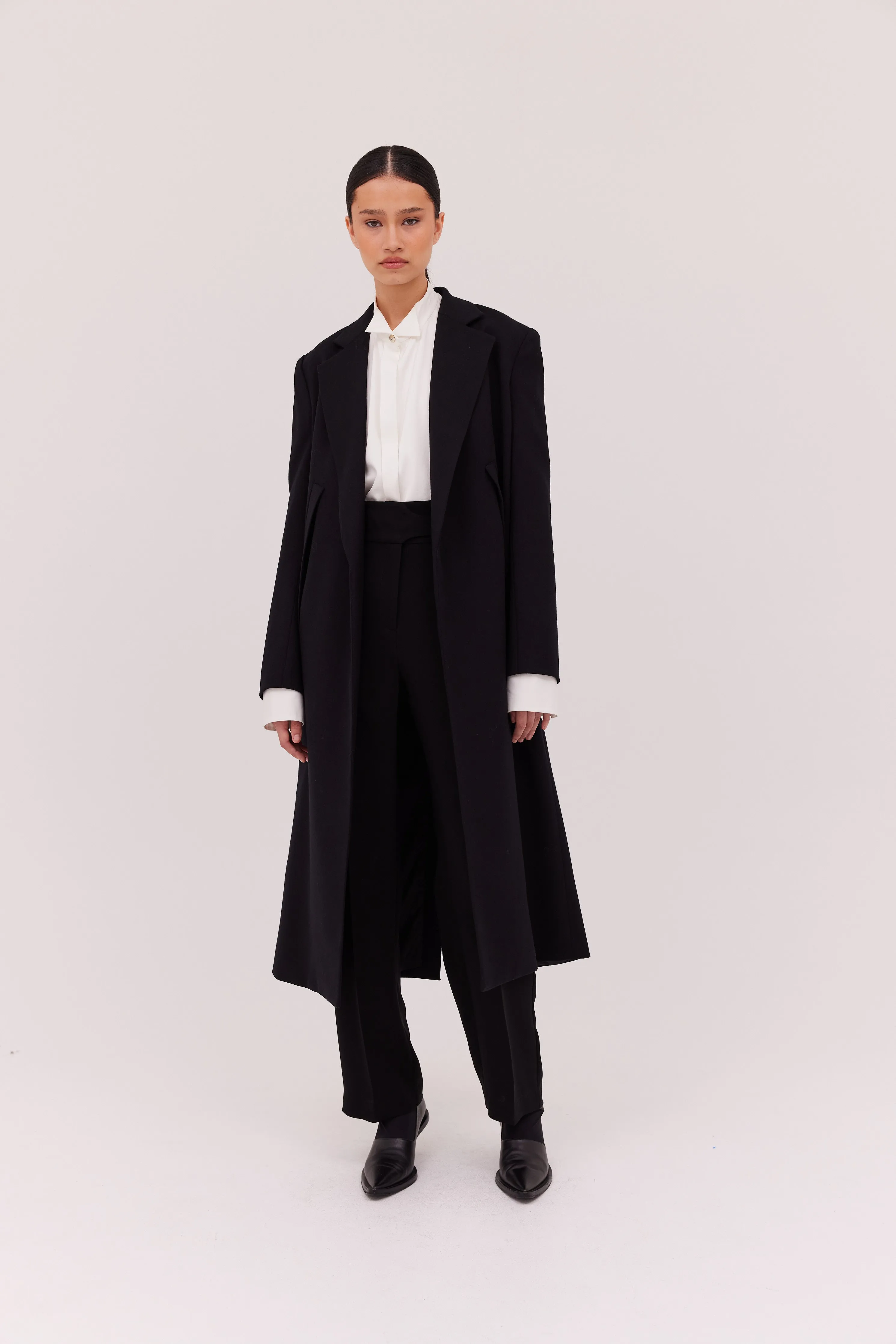 BLACK COATING TRANQUIL COAT sold by Bianca Spender product image thumbnail 3