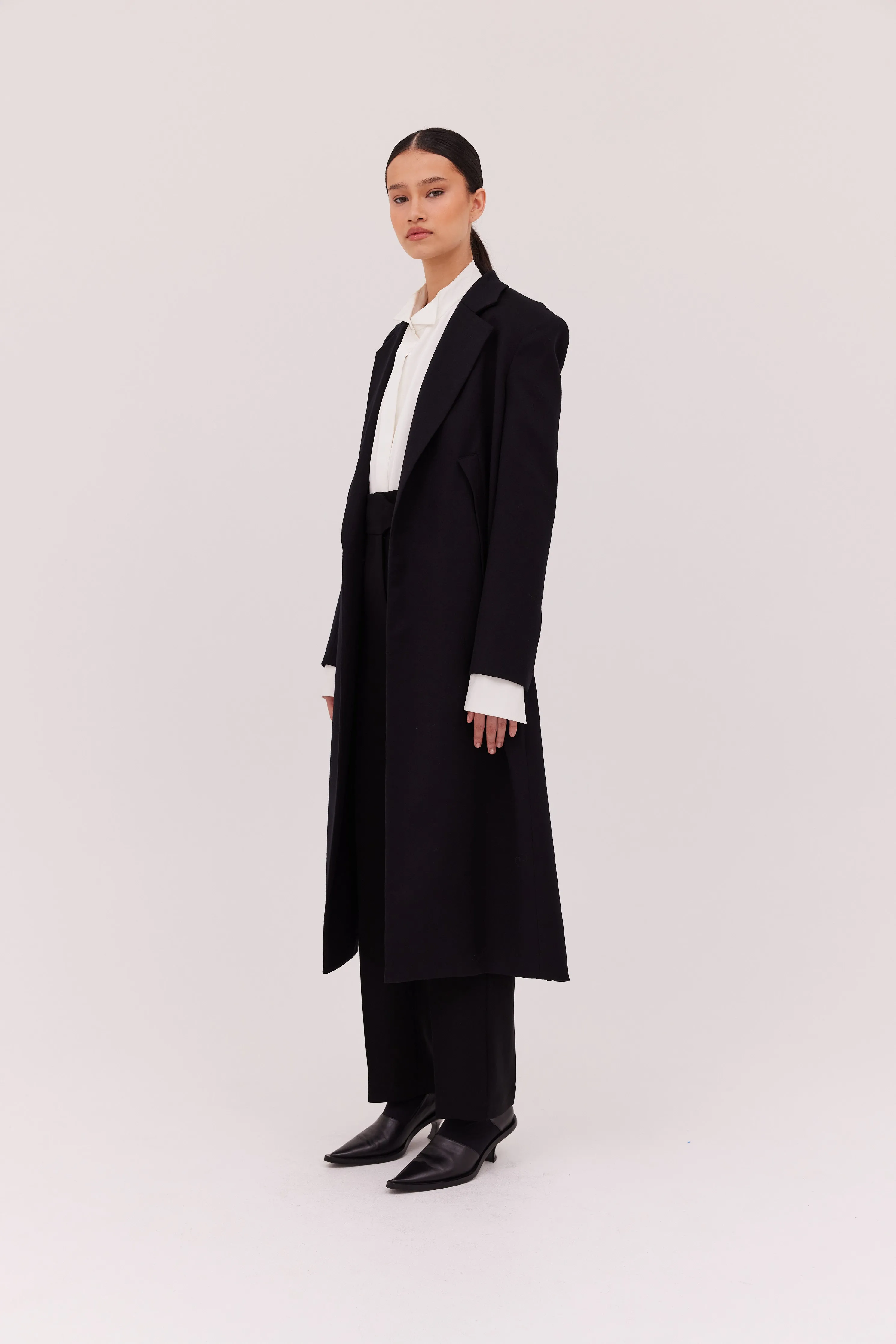 BLACK COATING TRANQUIL COAT sold by Bianca Spender product image thumbnail 4