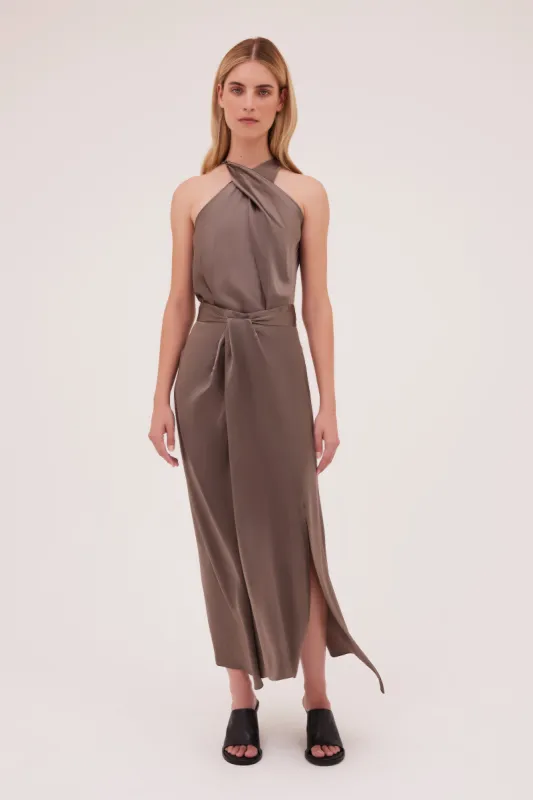 BRONZE SILK MISURA SKIRT sold by Bianca Spender