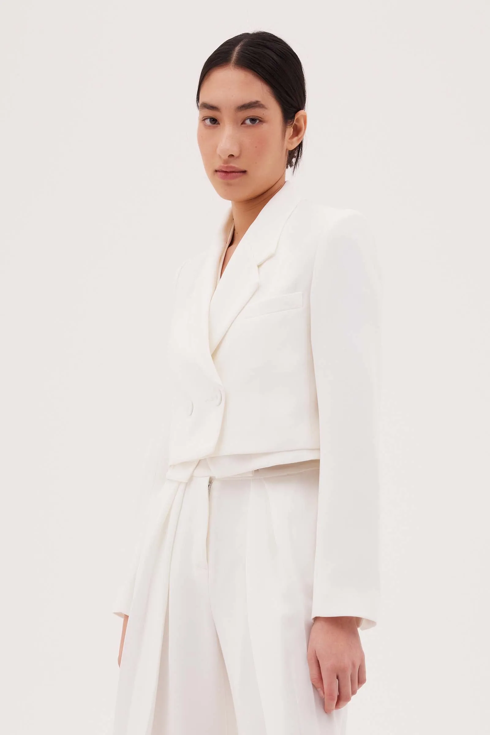 WHITE CREPE SOHO JACKET sold by Bianca Spender product image thumbnail 2