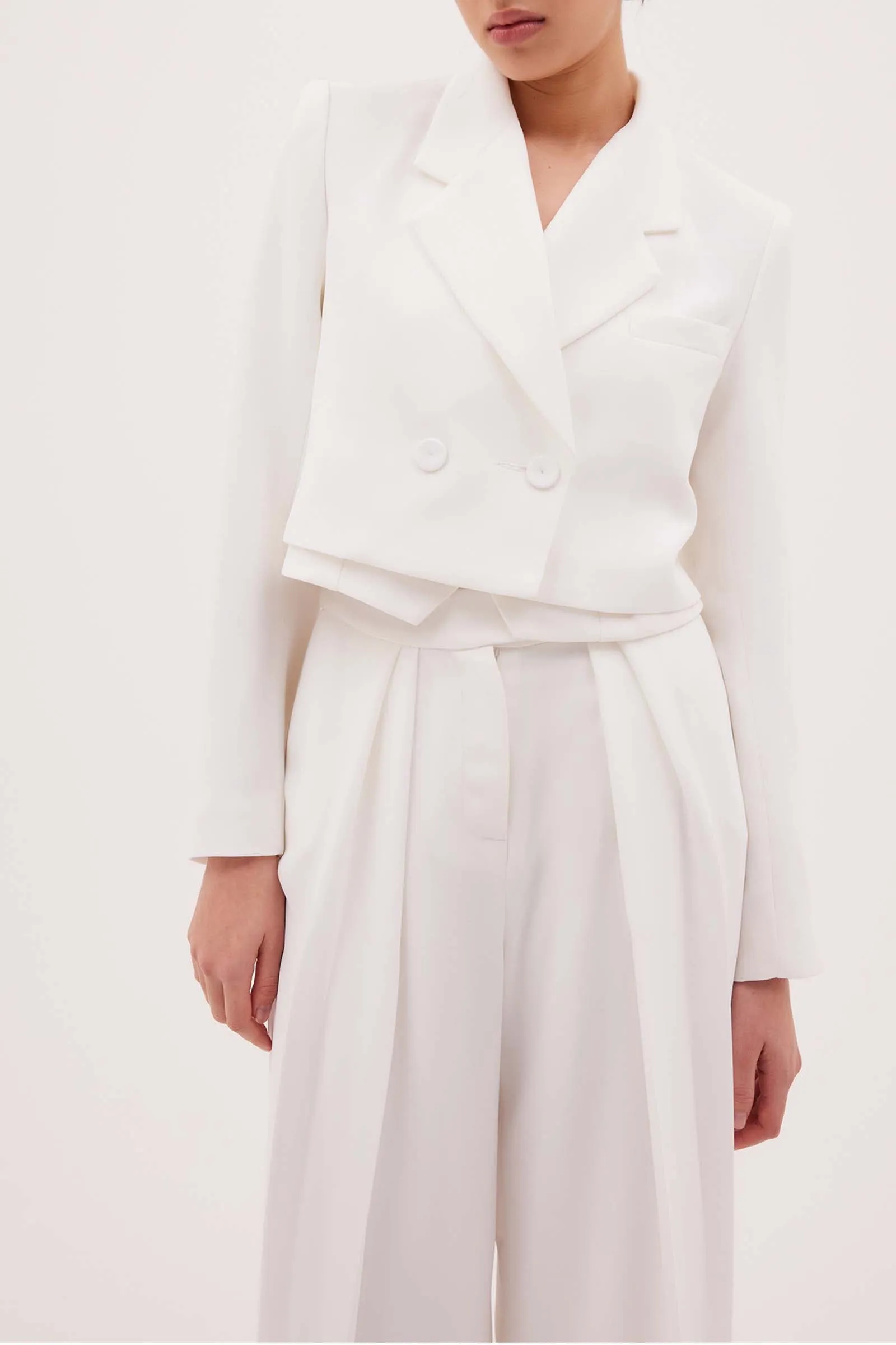 WHITE CREPE SOHO JACKET sold by Bianca Spender product image thumbnail 4