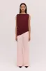 BURGUNDY JERSEY ROMA TOP sold by Bianca Spender