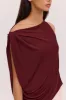 BURGUNDY JERSEY ROMA TOP sold by Bianca Spender