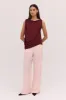 BURGUNDY JERSEY ROMA TOP sold by Bianca Spender
