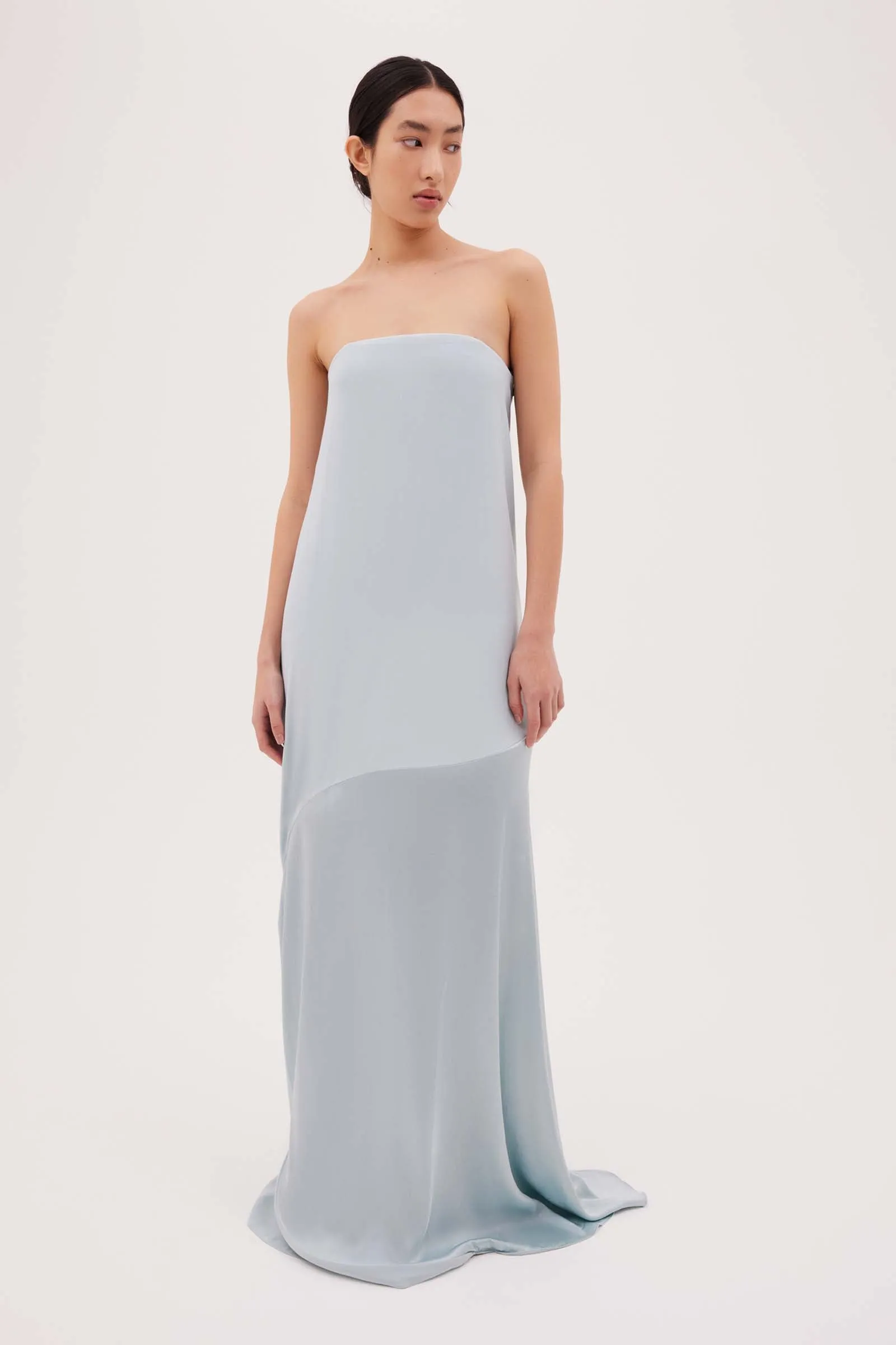 AQUA SATIN ALINA DRESS sold by Bianca Spender product image thumbnail 5
