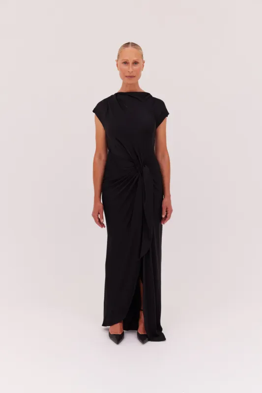 BLACK SATIN CREPE EVA DRESS sold by Bianca Spender