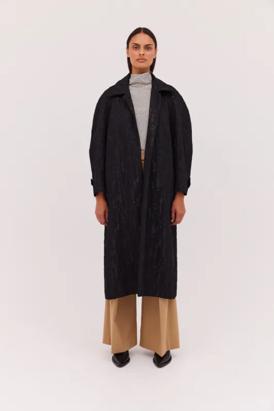 BLACK JACQUARD KOEHLER COAT sold by Bianca Spender