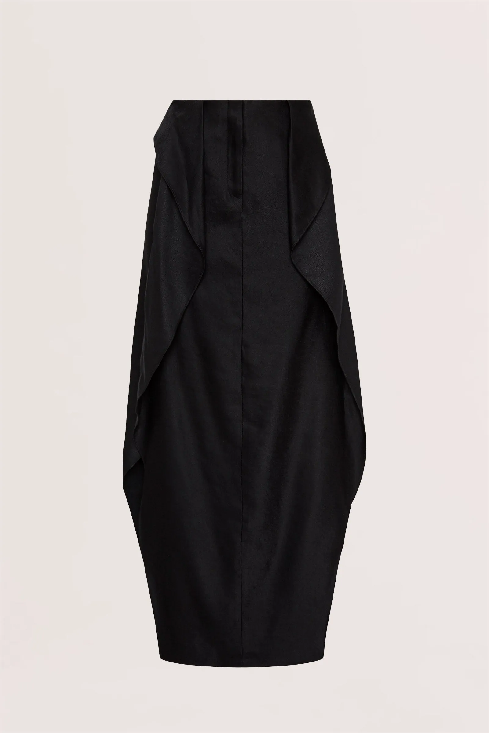 BLACK LINEN TWILL IMPINGE SKIRT sold by Bianca Spender product image thumbnail 2