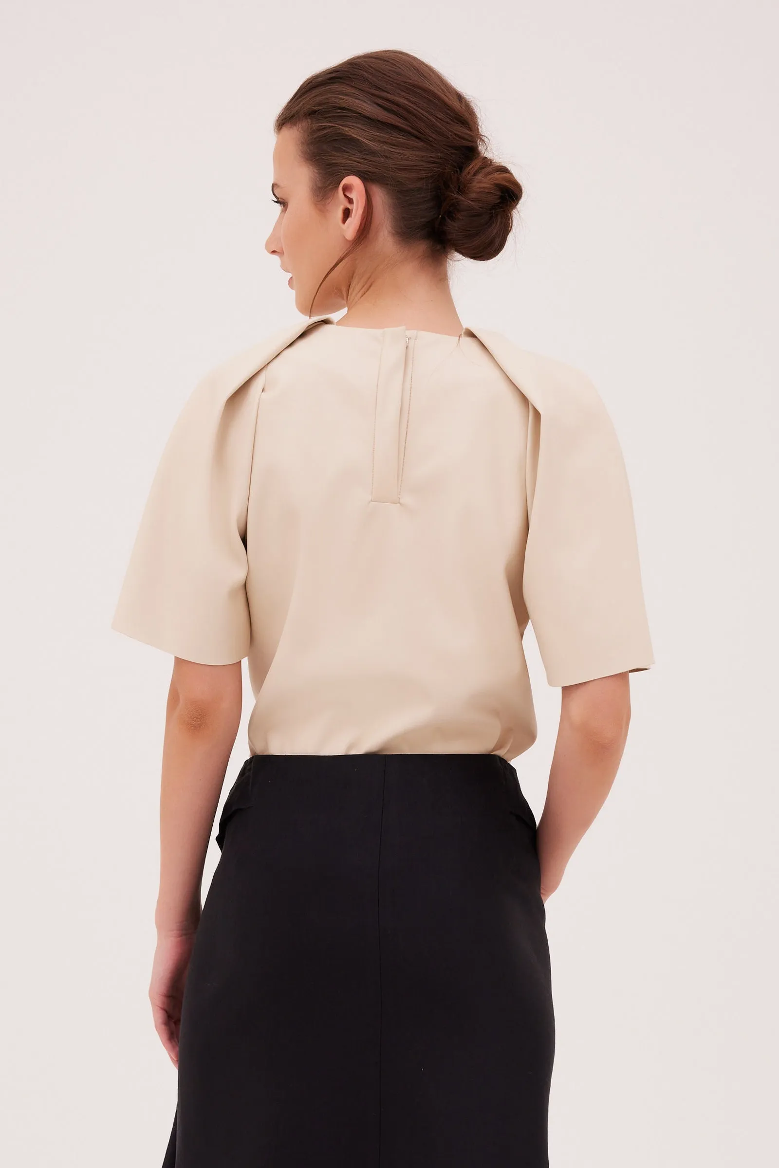 BLACK LINEN TWILL IMPINGE SKIRT sold by Bianca Spender product image thumbnail 4