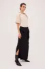 BLACK LINEN TWILL IMPINGE SKIRT sold by Bianca Spender