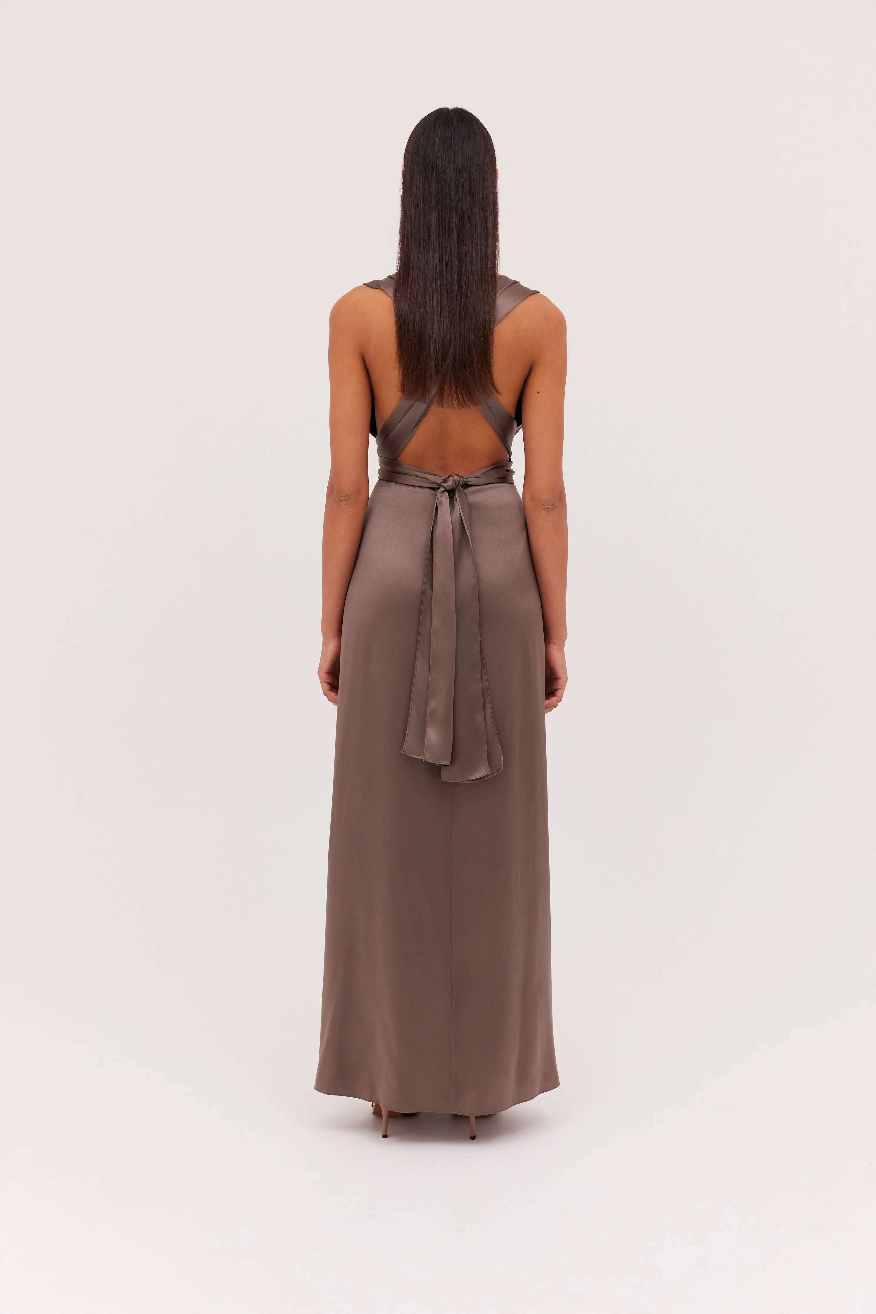BRONZE SILK ASCENDENT GOWN sold by Bianca Spender product image thumbnail 4