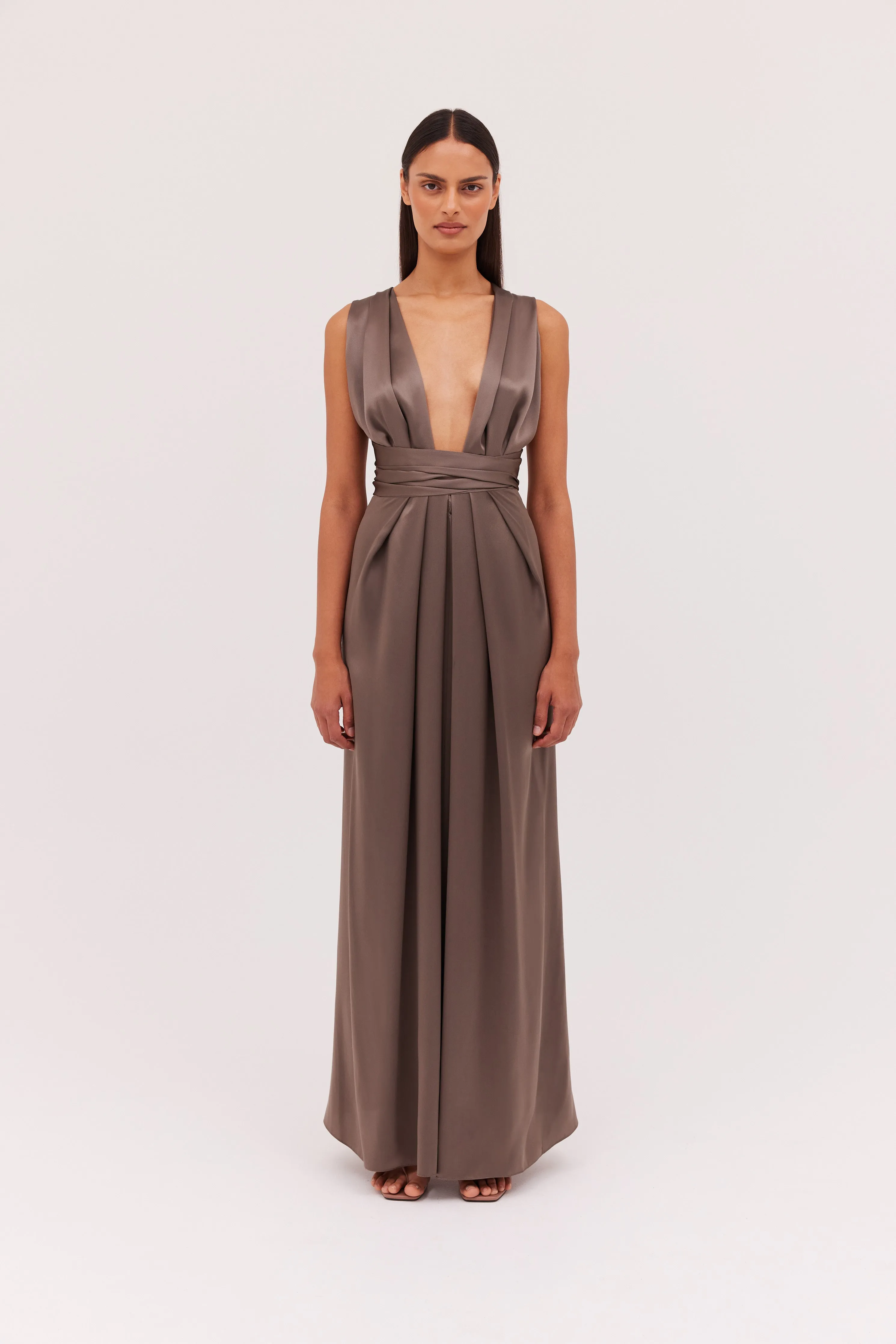 BRONZE SILK ASCENDENT GOWN sold by Bianca Spender