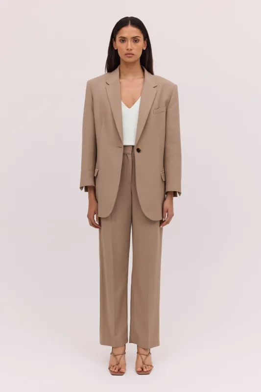 LATTE SUITING IDLE PANT sold by Bianca Spender