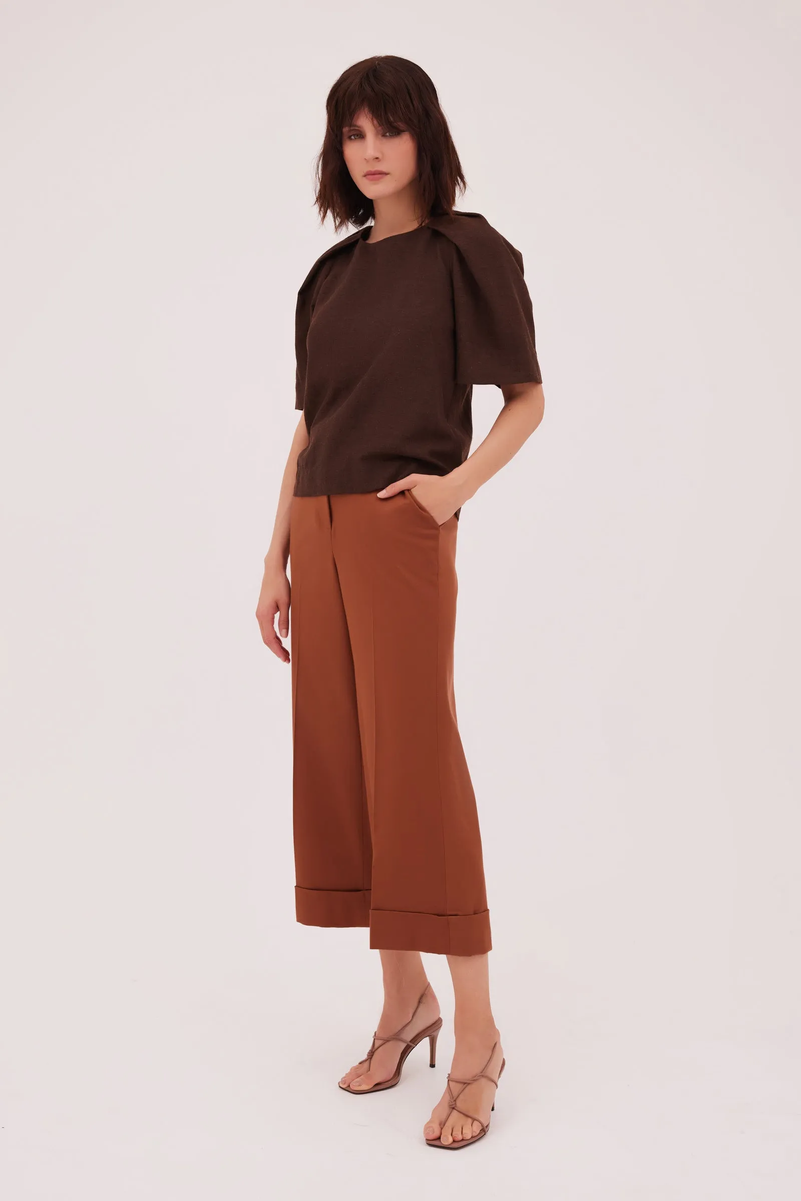 TOFFEE TWILL STATUS PANT sold by Bianca Spender product image thumbnail 5