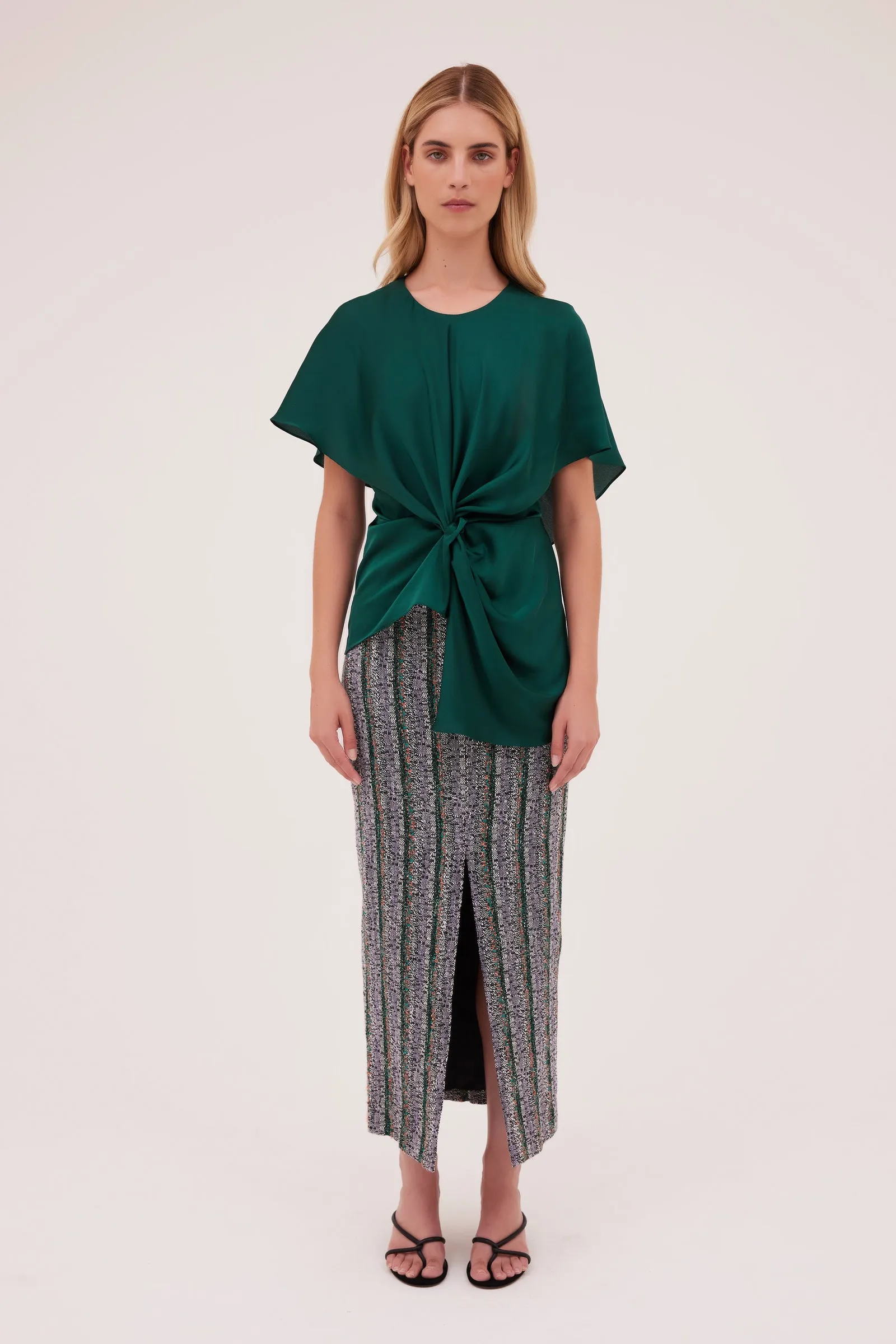 STRIPE TWEED EXHIBITION SKIRT sold by Bianca Spender product image thumbnail 4