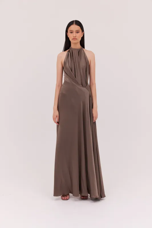 BRONZE SILK ISABELLA GOWN sold by Bianca Spender