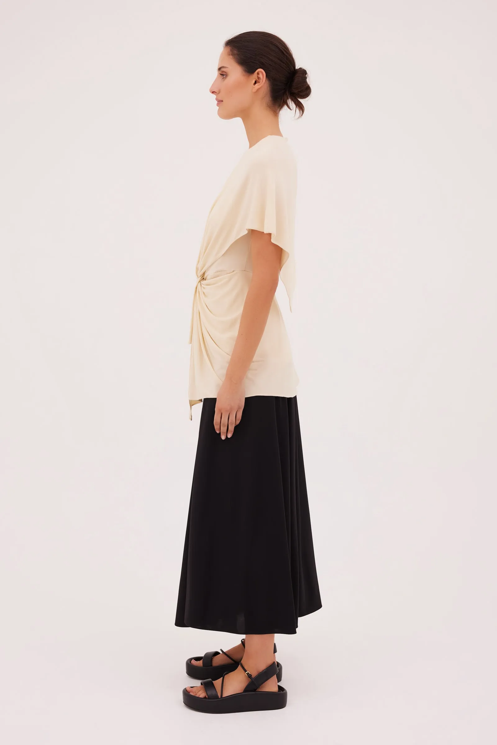 WHEAT JERSEY HELENA TOP sold by Bianca Spender product image thumbnail 4