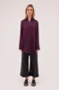 AUBERGINE SATIN BOND SHIRT sold by Bianca Spender