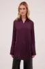 AUBERGINE SATIN BOND SHIRT sold by Bianca Spender
