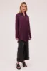 AUBERGINE SATIN BOND SHIRT sold by Bianca Spender