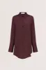 AUBERGINE SATIN BOND SHIRT sold by Bianca Spender