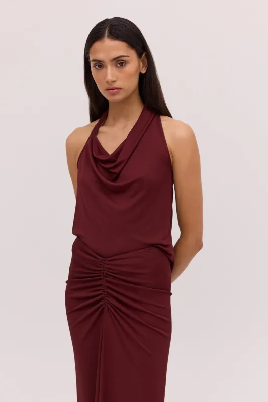 BURGUNDY JERSEY SYNC TOP sold by Bianca Spender