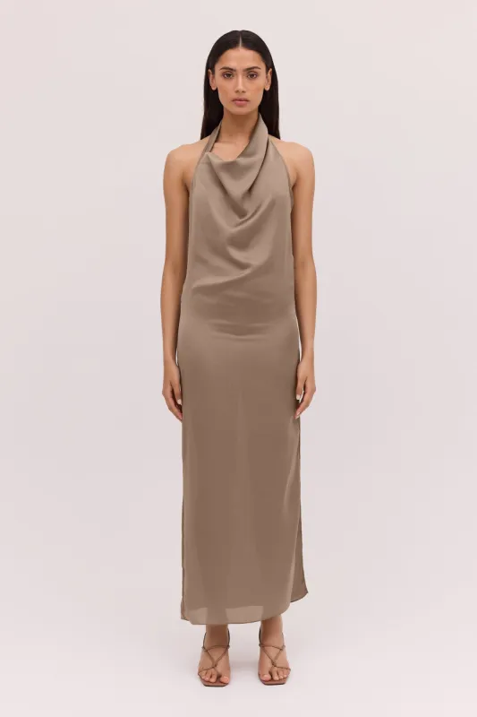 MUSHROOM CHIFFON SYNC DRESS sold by Bianca Spender