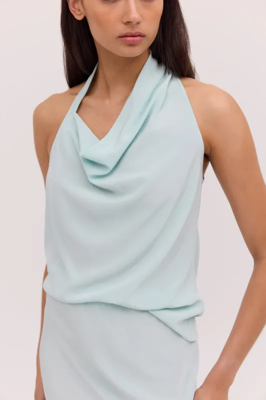 AQUA SILK VISCOSE CDC SYNC TOP sold by Bianca Spender
