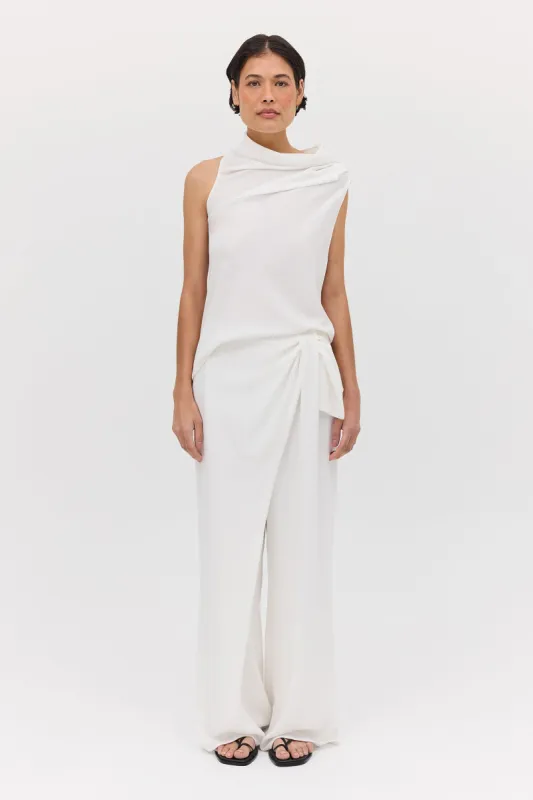 IVORY TEXTURED DEVIATION PANT sold by Bianca Spender