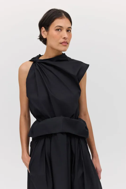 BLACK COTTON YANG TOP sold by Bianca Spender