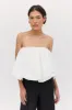 WHITE COTTON HAZEL TOP sold by Bianca Spender