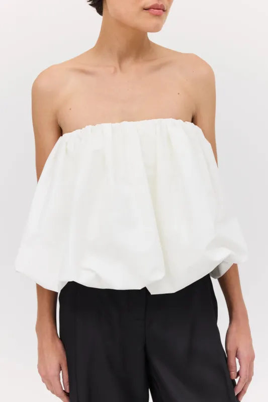 WHITE COTTON HAZEL TOP sold by Bianca Spender