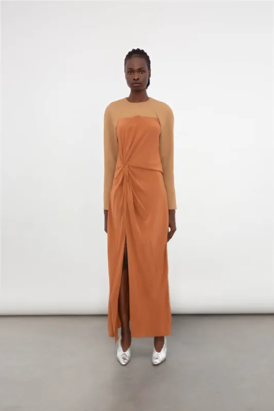 TOFFEE SILK KAIA DRESS sold by Bianca Spender