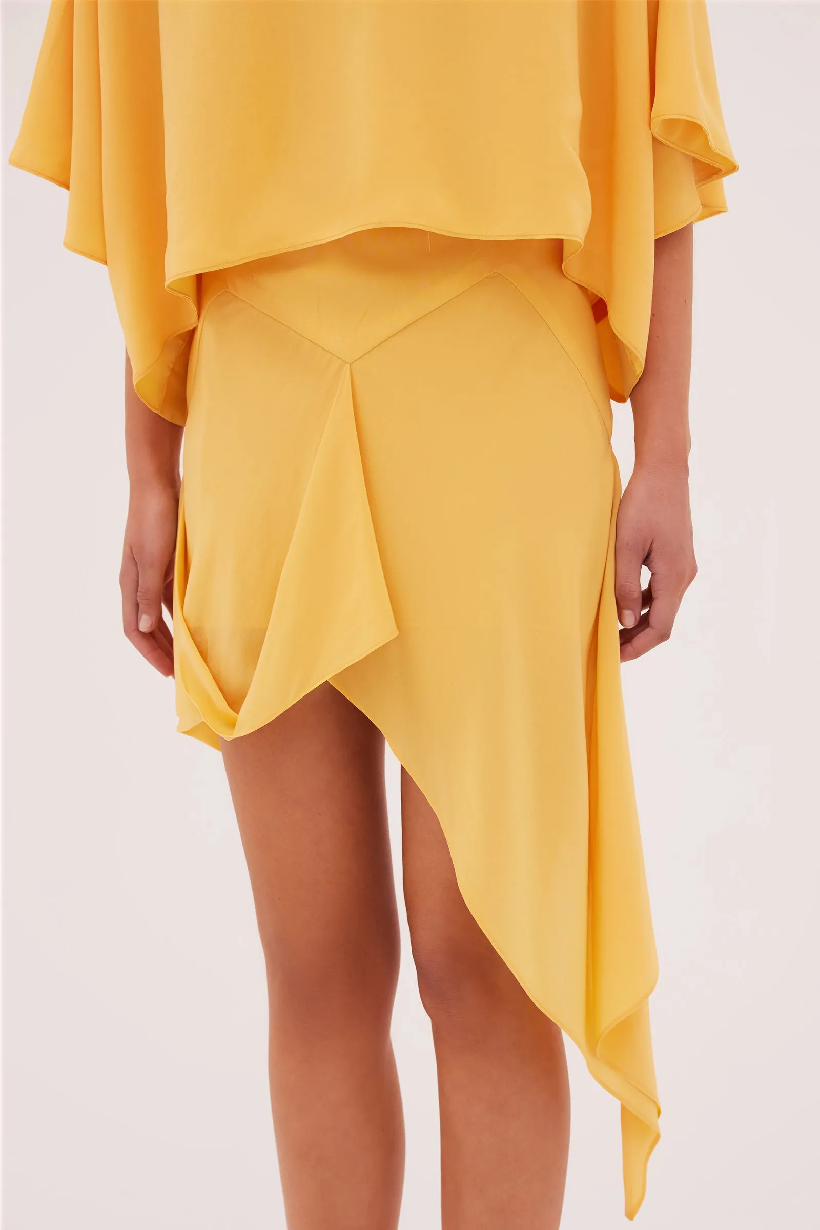 DAFFODIL SILK SPIRITED MINI SKIRT sold by Bianca Spender product image thumbnail 2