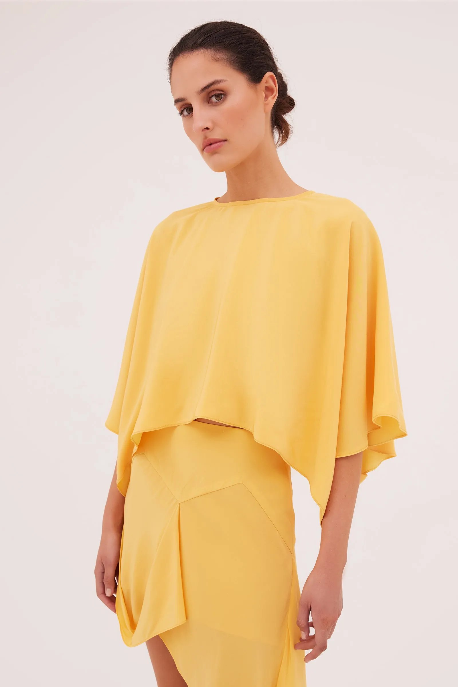 DAFFODIL SILK SPIRITED MINI SKIRT sold by Bianca Spender product image thumbnail 5