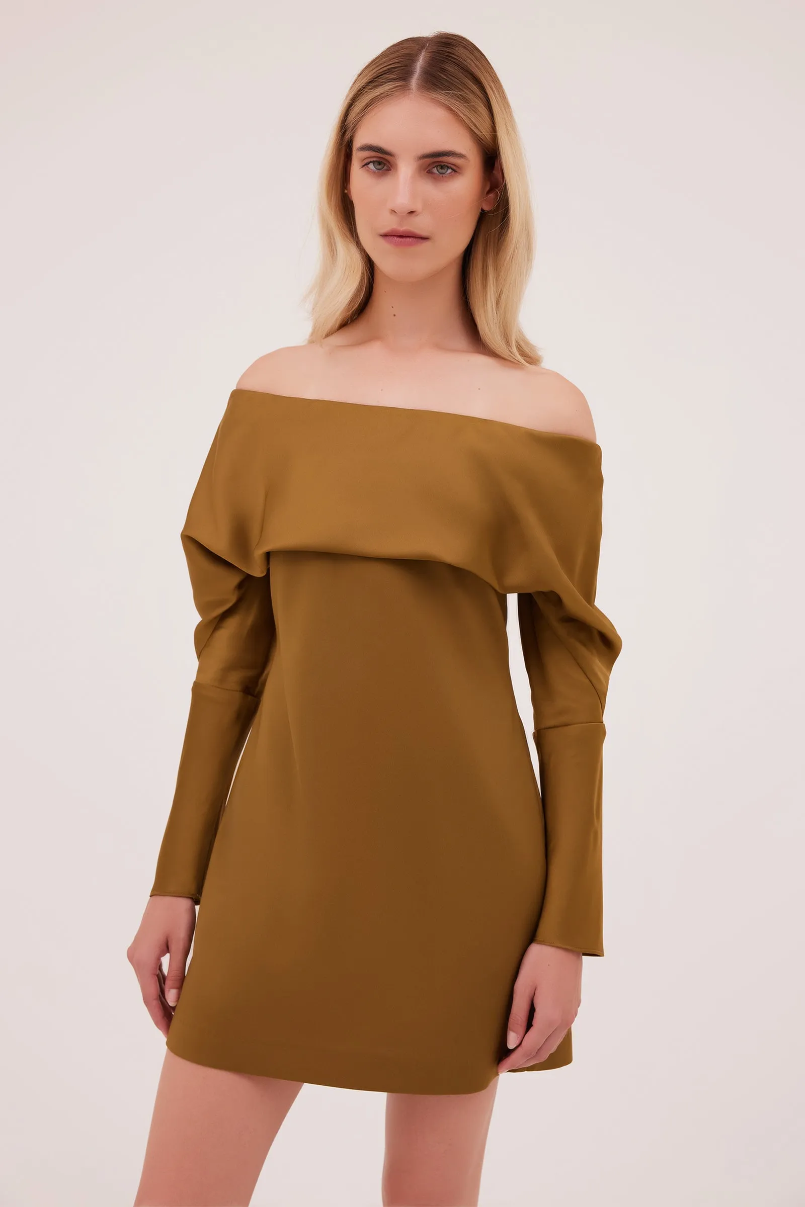 GOLD SATIN BIJOU MINI DRESS sold by Bianca Spender product image thumbnail 2