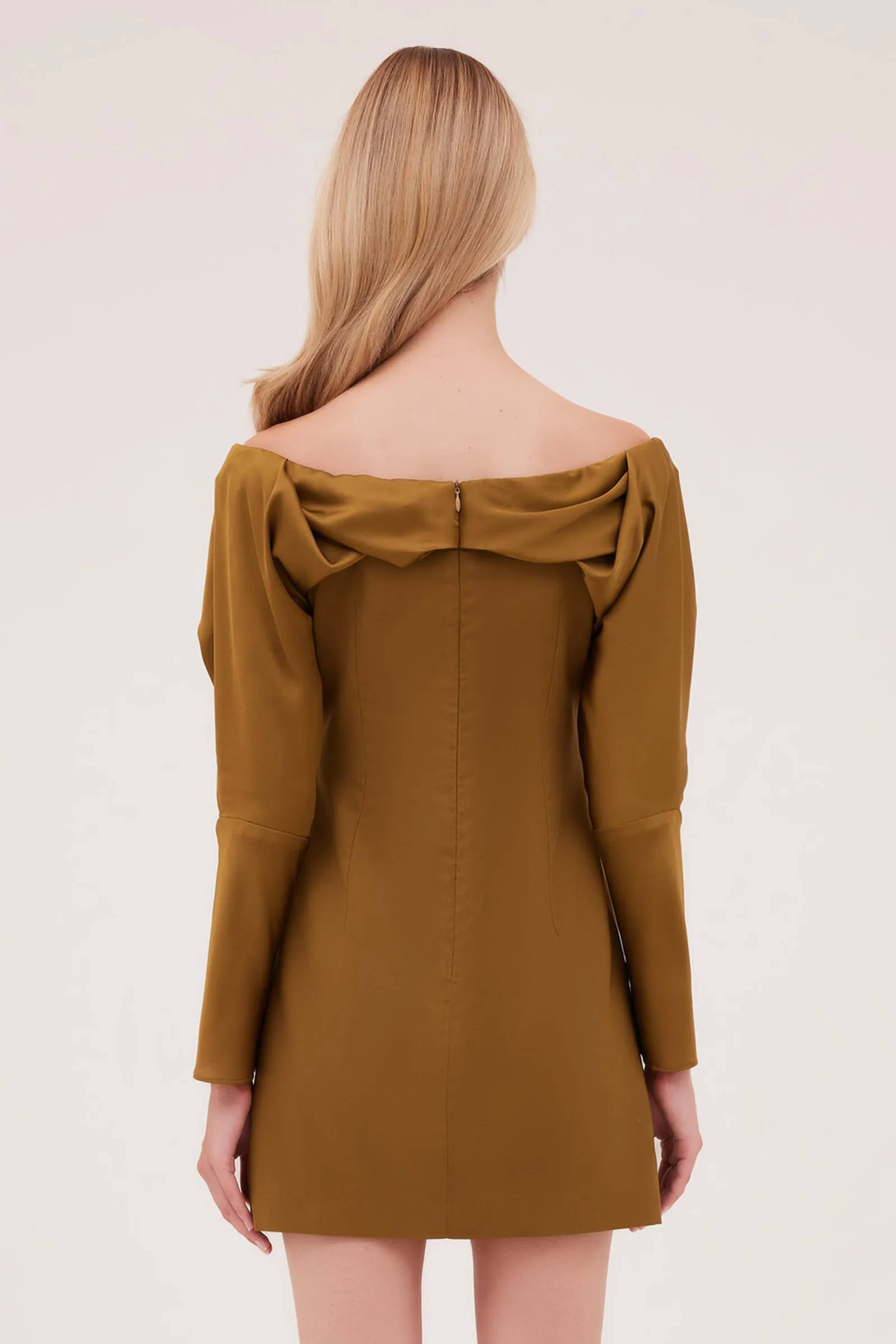 GOLD SATIN BIJOU MINI DRESS sold by Bianca Spender product image thumbnail 4