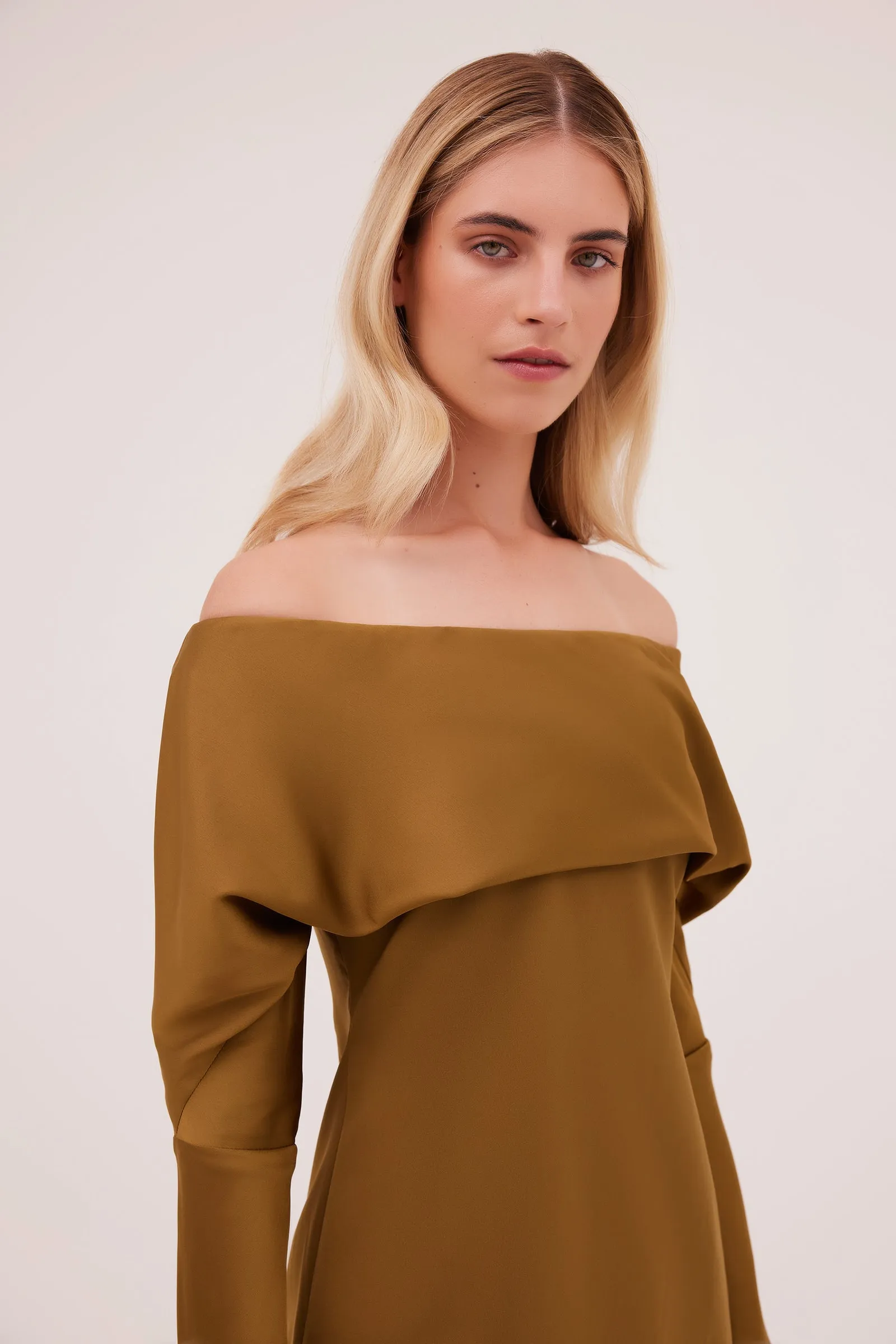 GOLD SATIN BIJOU MINI DRESS sold by Bianca Spender product image thumbnail 3