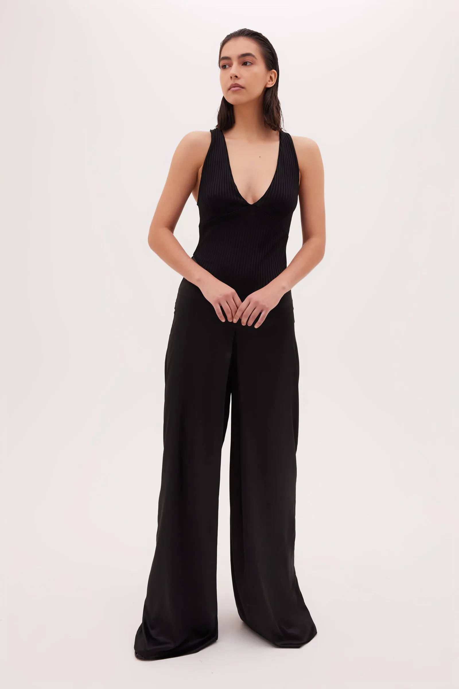 BLACK RIB MAE JUMPSUIT sold by Bianca Spender product image thumbnail 2