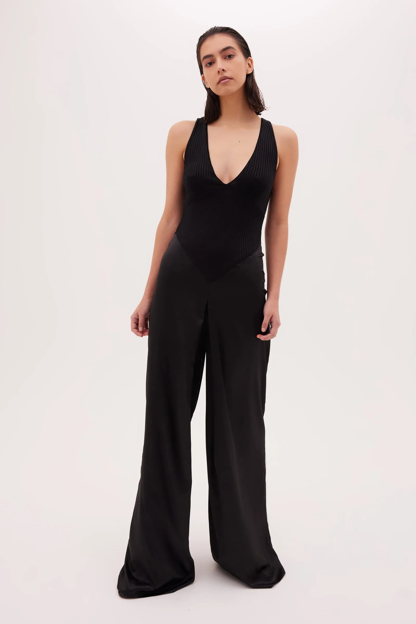 BLACK RIB MAE JUMPSUIT sold by Bianca Spender