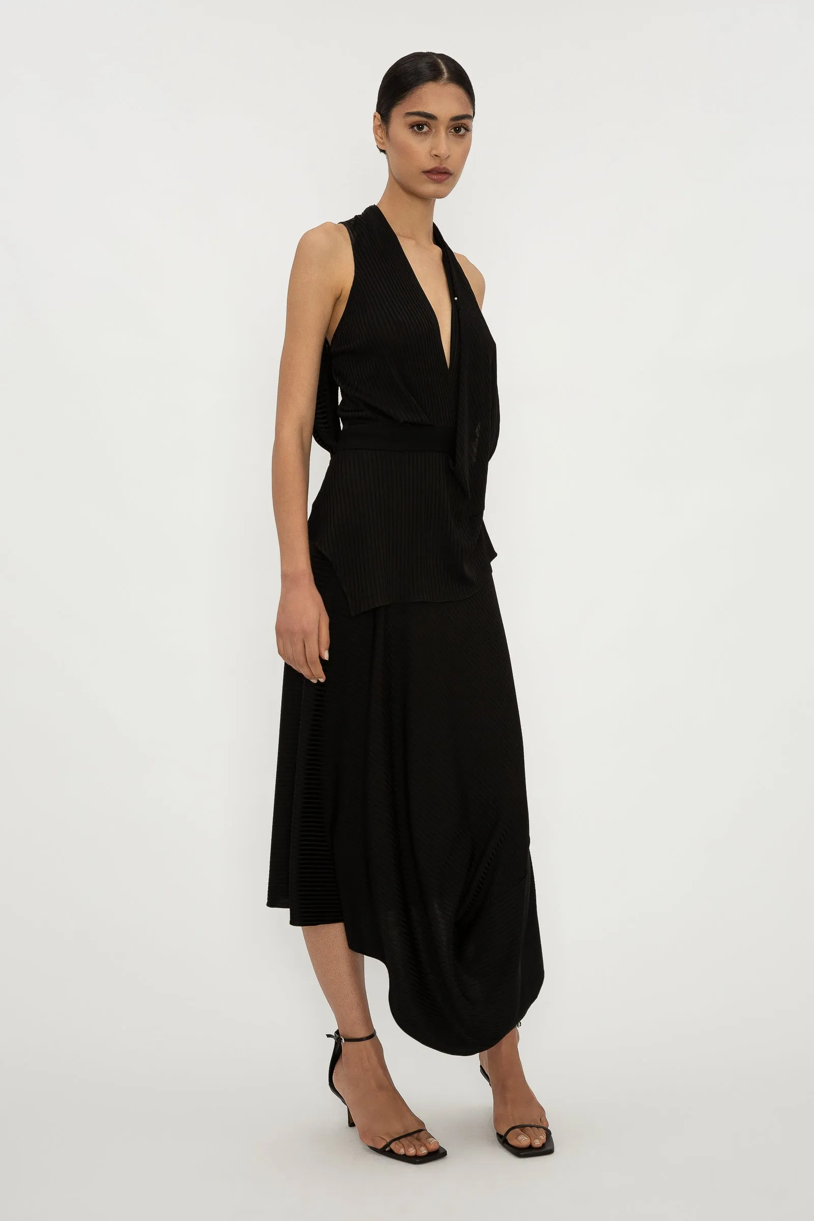 BLACK RIB ECLIPSE DRESS sold by Bianca Spender product image thumbnail 2