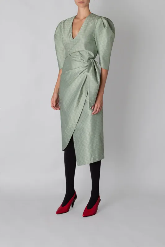 SAGE BROCADE CHELSEA DRESS sold by Bianca Spender