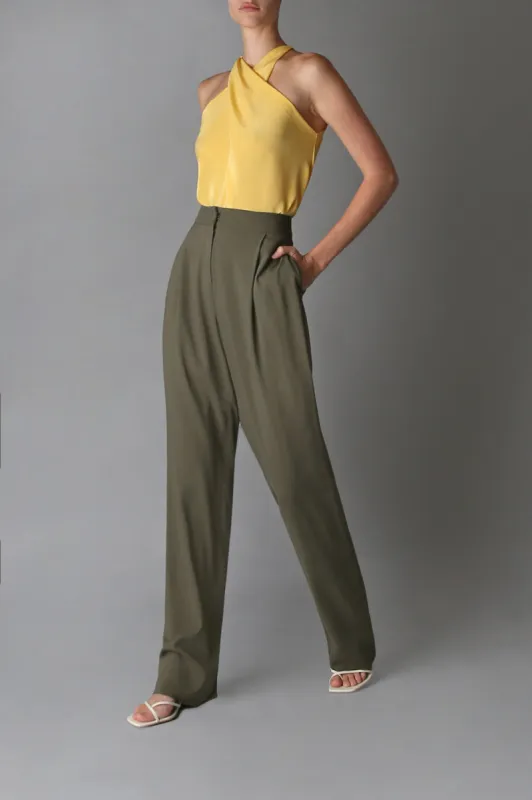 KHAKI SUITING DIGNITARY PANT sold by Bianca Spender