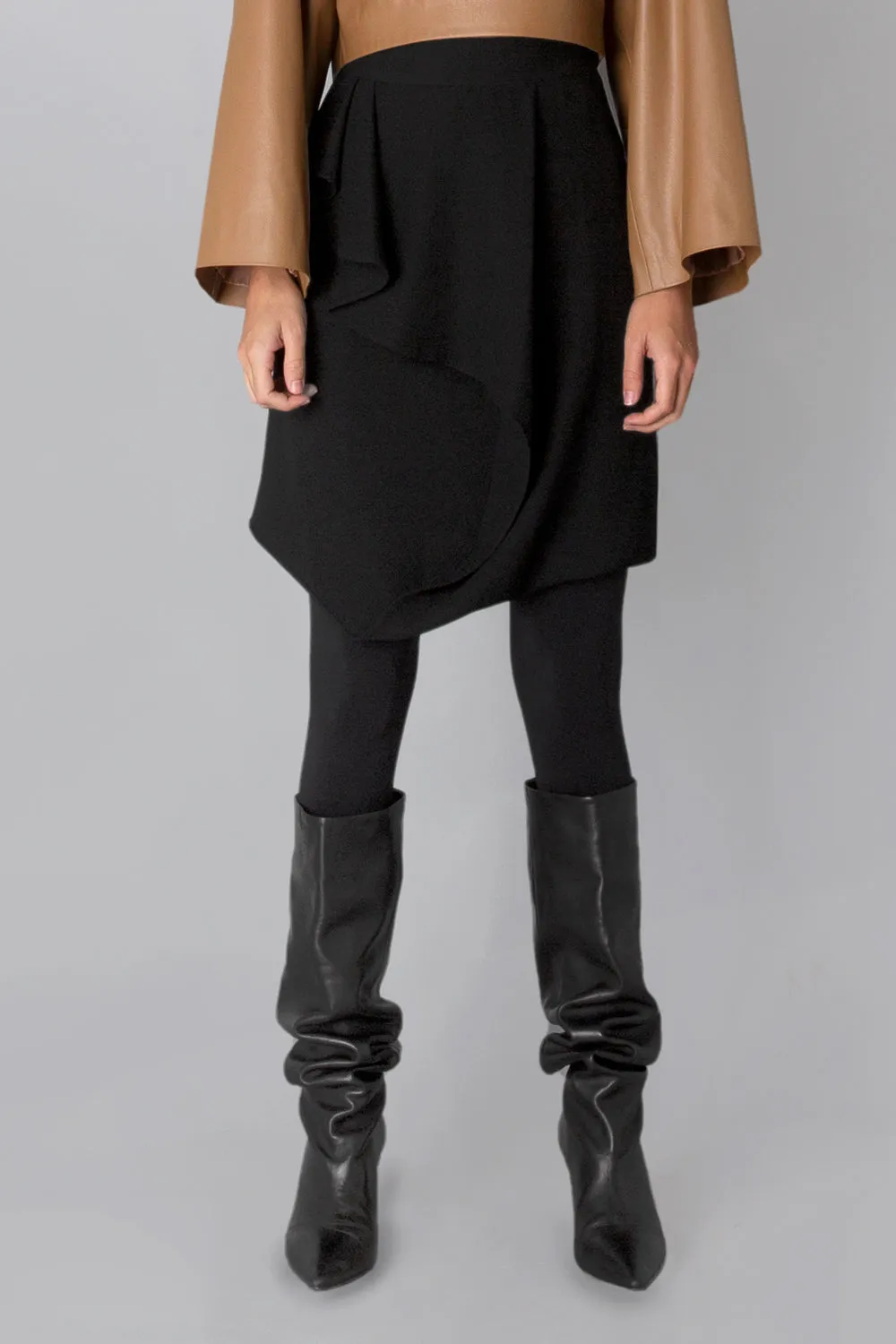 BLACK CREPE CINCH SKIRT sold by Bianca Spender product image thumbnail 2