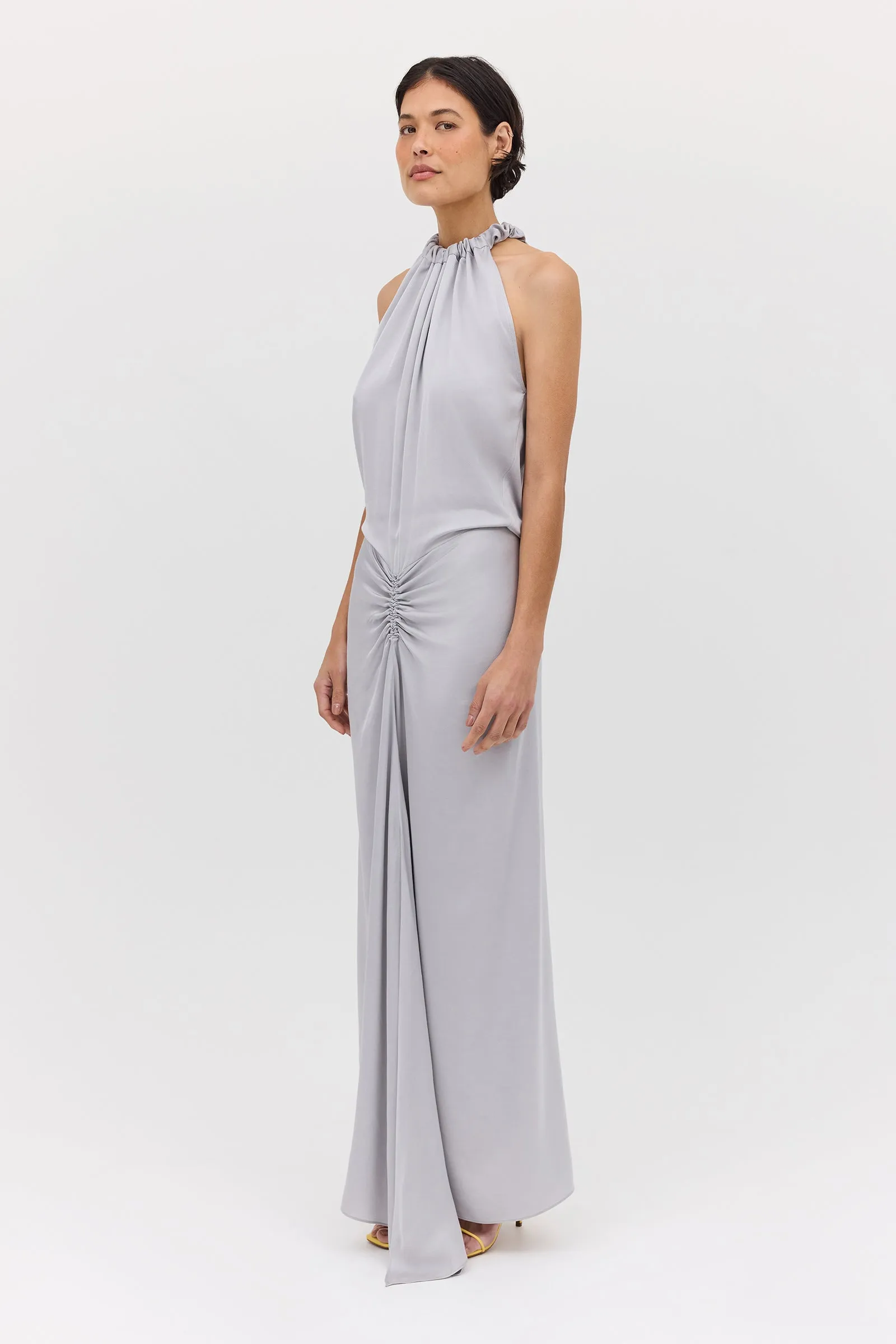 SILVER SATIN MAJORCA DRESS sold by Bianca Spender product image thumbnail 5