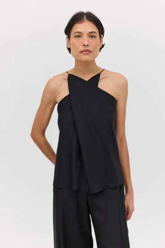BLACK SILK LOOKING GLASS CAMI sold by Bianca Spender