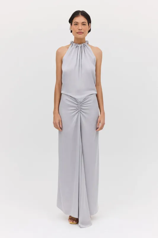 SILVER SATIN MAJORCA DRESS sold by Bianca Spender