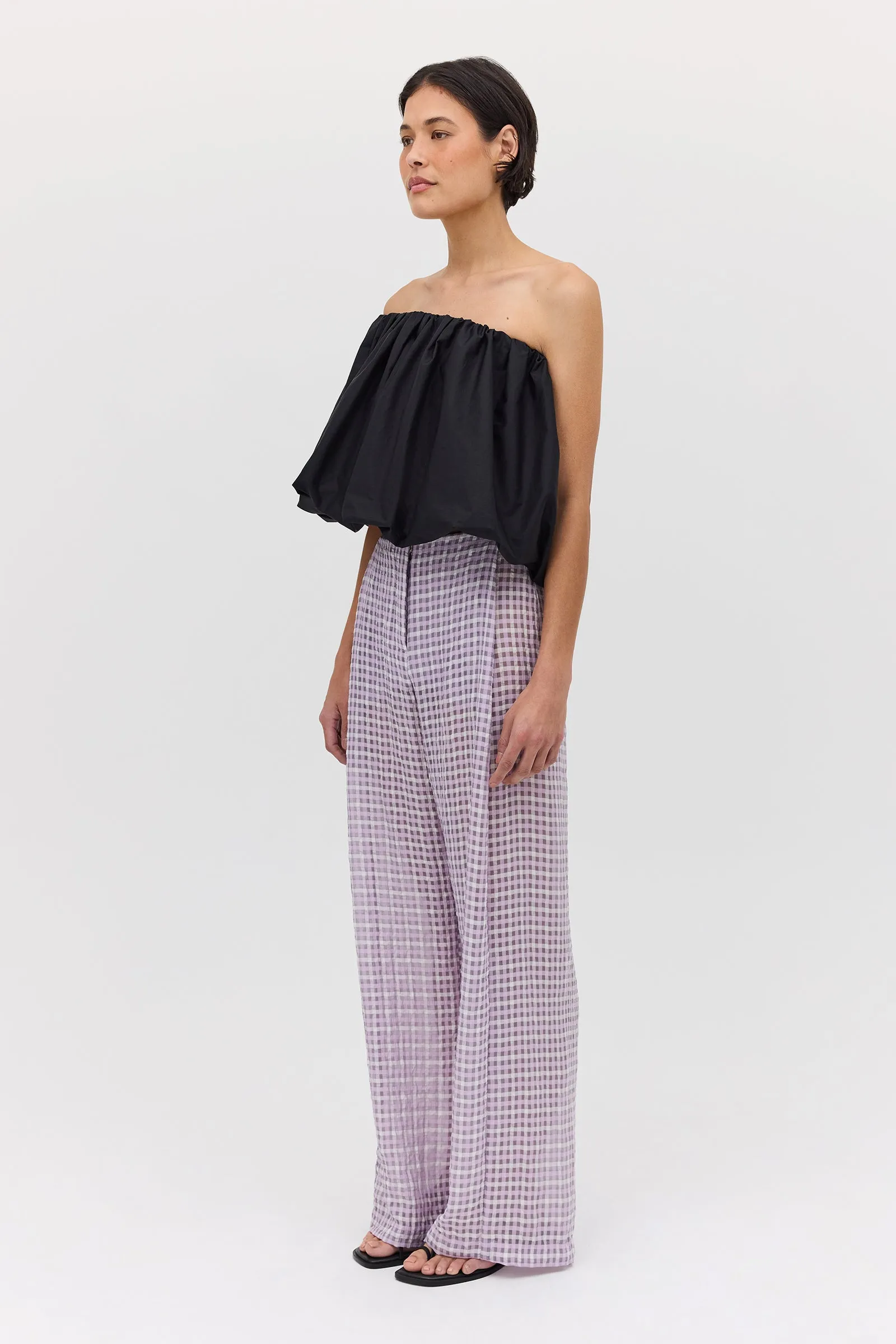 LILAC CHECK RAY PANT sold by Bianca Spender product image thumbnail 4
